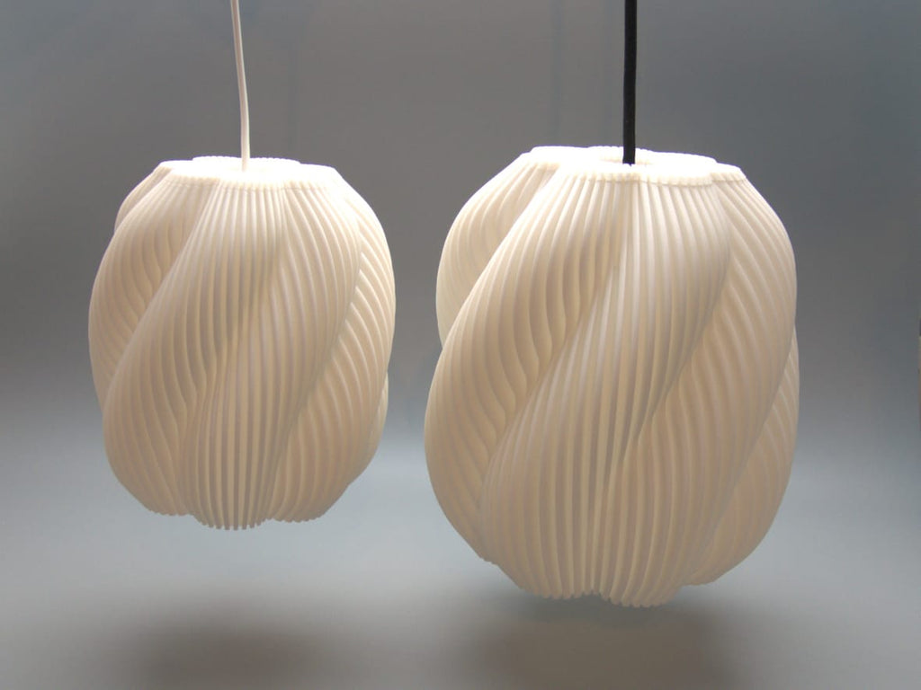 Die gestreifte Spirallampe