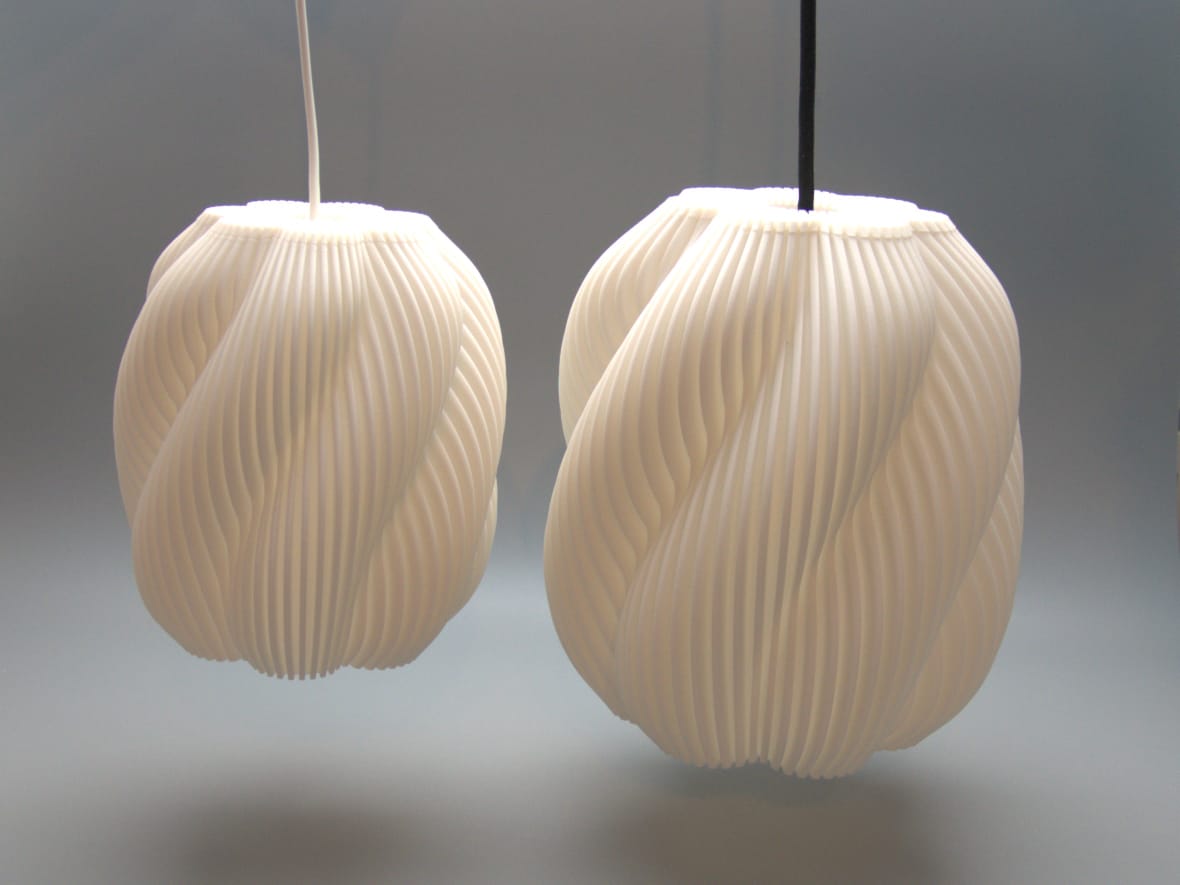 Die gestreifte Spirallampe